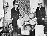 American gangsters of the 20s and 30s with alcohol stills