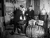 A moonshine still bust in Chicago prohibition period
