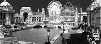 Evening photo of Chicago World Fair of 1893