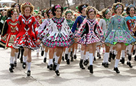 Irish Dancers in Chicago's Saint Pattys Day Parade