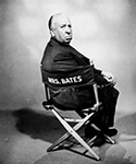 Alfred Hitchcock in Directors chair 