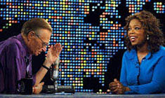 Larry King and Oprah Winfrey