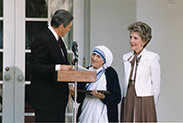 Mother Teresa with President Reagen and Nancy Reagan