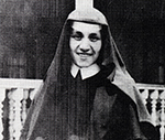 A young close-up of Mother Teresa
