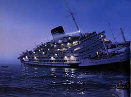 SS Andrea Doria Sinking Photo