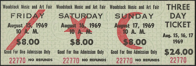 Ticket to Woodstock Music Festival