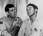 Goober and Andy on the Andy Griffith Show