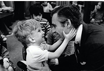 Mr. Rogers and disable child