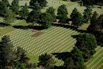 Aerial view of Normandy American Cemetery